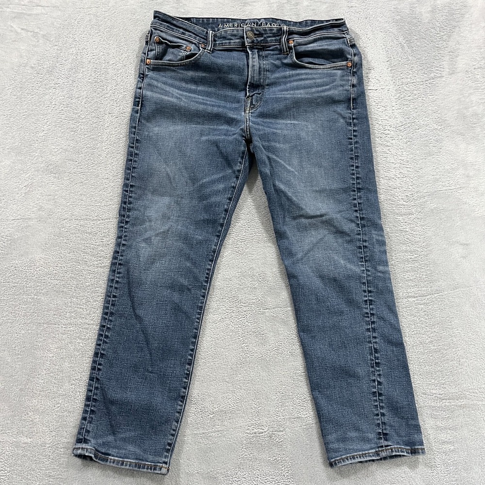 American Eagle Jeans Men's 36x28* AirFlex+ Original Straight Whiskered Western
